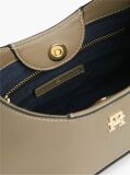 Beige TH Monogram Plaque Crossbody Hobo Bag  Women