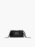 Black Soft Leather Logo Crossbody Bag  Women