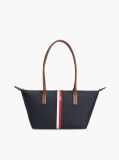 Blue Popette Global Stripe Elongated Tote Bag  Women