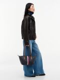 Blue Popette Global Stripe Elongated Tote Bag  Women