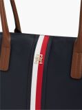 Blue Popette Global Stripe Elongated Tote Bag  Women