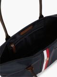 Blue Popette Global Stripe Elongated Tote Bag  Women