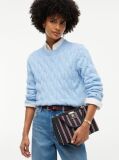 Blue Global Stripe TH Monogram Satchel  Women