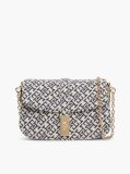 Blue Heritage Jacquard Chain Strap Crossbody Bag  Women