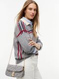Blue Heritage Jacquard Chain Strap Crossbody Bag  Women
