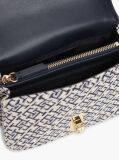 Blue Heritage Jacquard Chain Strap Crossbody Bag  Women