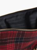 Blue Wool Blend Check Chain Shoulder Bag  Women