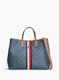 Blue TH Monoplay Global Stripe Crossbody Satchel  Women