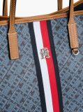 Blue TH Monoplay Global Stripe Crossbody Satchel  Women