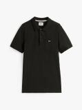 Black Pure Organic Cotton Slim Fit Polo  Men