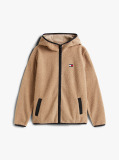 Μπεζ Teddy Hoody Με Φερμουάρ  Άνδρες