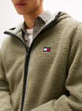 Πράσινο Teddy Hoody Με Φερμουάρ  Άνδρες
