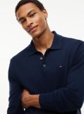 Blue Tommy Flag Slim Polo Jumper  Men