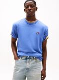 Blue Tommy Badge Crew Neck T-Shirt  Men