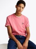 Pink Tommy Badge Crew Neck T-Shirt  Men