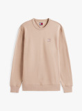 Beige Tonal Tommy Badge Crew Neck Sweatshirt  Men