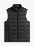 Black Lightweight Down Zip-Thru Vest  Men