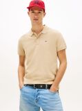 Beige Flag Patch Slim Fit Polo Shirt  Men
