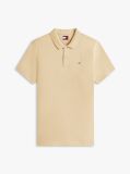 Beige Flag Patch Slim Fit Polo Shirt  Men