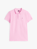 Pink Flag Patch Slim Fit Polo Shirt  Men