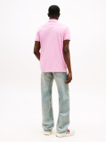 Pink Flag Patch Slim Fit Polo Shirt  Men