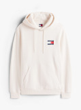 White Logo Drawstring Hoody  Men