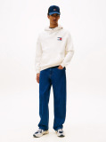 White Logo Drawstring Hoody  Men