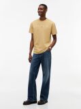 Beige Regular Logo Embroidery T-Shirt  Men