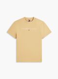 Beige Regular Logo Embroidery T-Shirt  Men
