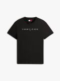 Black Regular Logo Embroidery T-Shirt  Men