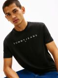 Black Regular Logo Embroidery T-Shirt  Men
