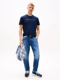Blue Regular Logo Embroidery T-Shirt  Men