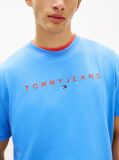 Blue Regular Logo Embroidery T-Shirt  Men