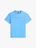 Blue Regular Logo Embroidery T-Shirt  Men