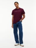 Purple Regular Logo Embroidery T-Shirt  Men