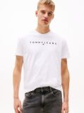 White Regular Logo Embroidery T-Shirt  Men