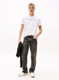 White Regular Logo Embroidery T-Shirt  Men