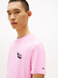 Ροζ Slim T-Shirt Με Λογότυπο  Άνδρες