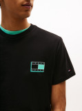 Μαύρο Slim T-Shirt Με Λογότυπο  Άνδρες