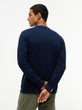 Μπλε Μακρυμάνικο T-Shirt Σε Slim Γραμμή Με Λογότυπο  Άνδρες