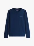 Μπλε Μακρυμάνικο T-Shirt Σε Slim Γραμμή Με Λογότυπο  Άνδρες