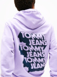 Purple Stack Logo Back Graphic Hoody  Men