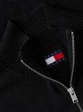 Μαύρο Slim Πουλόβερ Με Φερμουάρ Και Σημαιάκι Tommy  Άνδρες