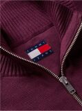 Μωβ Slim Πουλόβερ Με Φερμουάρ Και Σημαιάκι Tommy  Άνδρες