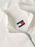 Άσπρο Slim Πουλόβερ Με Φερμουάρ Και Σημαιάκι Tommy  Άνδρες