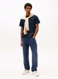 Blue Linear Logo Slim Crew Neck T-Shirt  Men