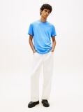 Blue Linear Logo Slim Crew Neck T-Shirt  Men