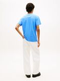 Blue Linear Logo Slim Crew Neck T-Shirt  Men