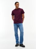 Purple Linear Logo Slim Crew Neck T-Shirt  Men