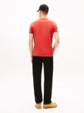 Κόκκινο Slim T-shirt Με Λογότυπο Και Στρογγυλή Λαιμόκοψη  Άνδρες